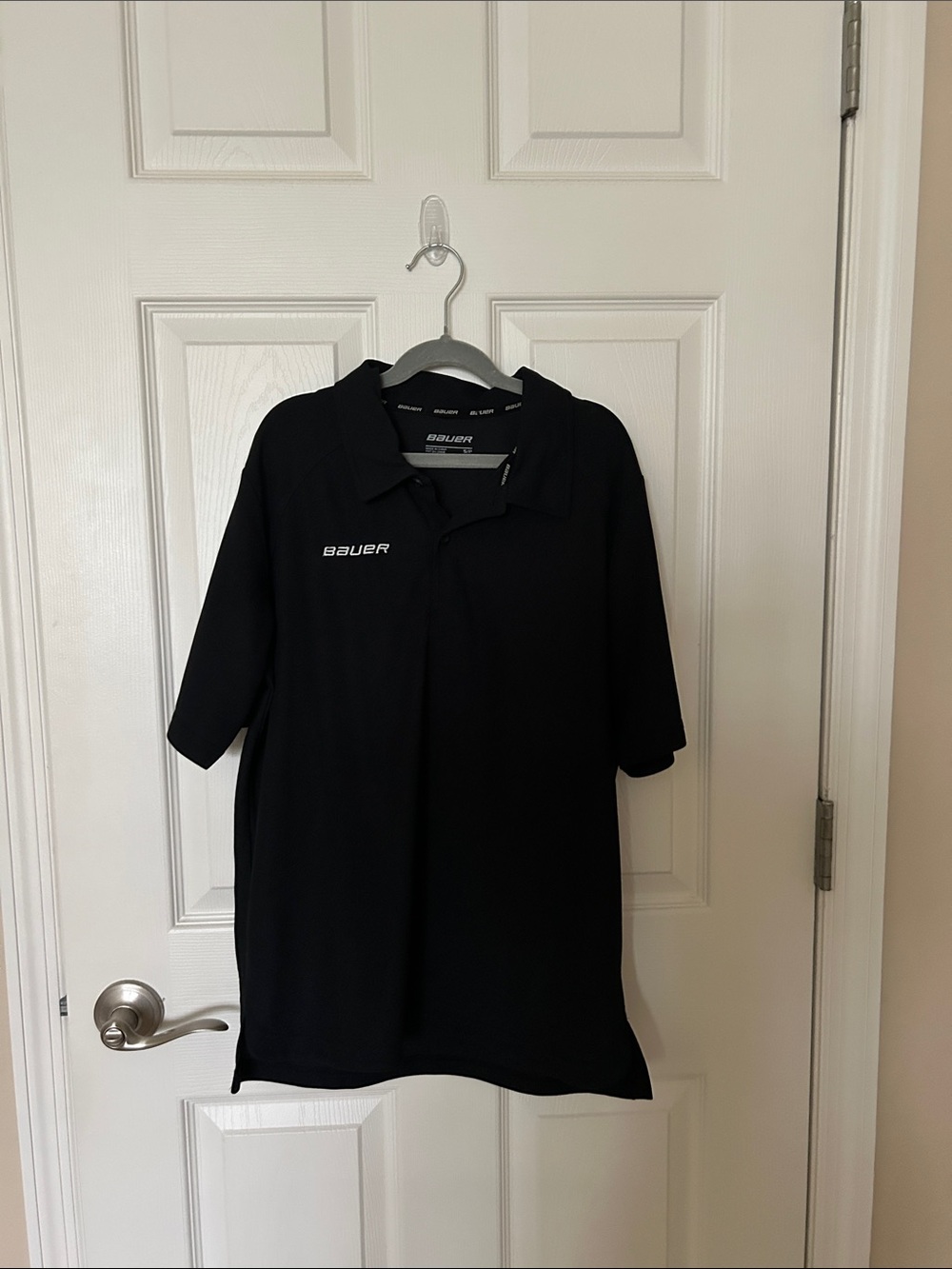 Bauer Black Short-Sleeve Polo Shirt